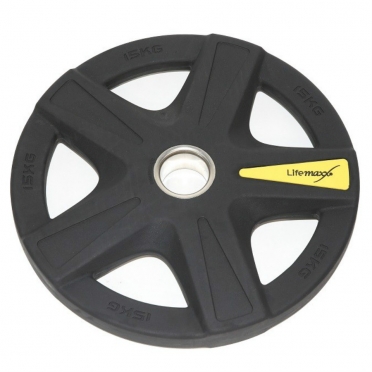 Lifemaxx Olympic Discs Rubber coated 5 grip 15 kg LMX 92 